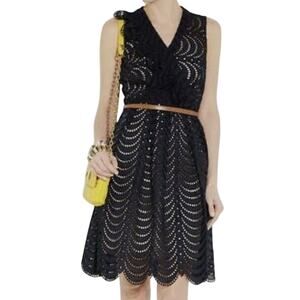 Marc by Marc Jacobs navy blue eyelet embroidered dress Size 6 formal cocktail